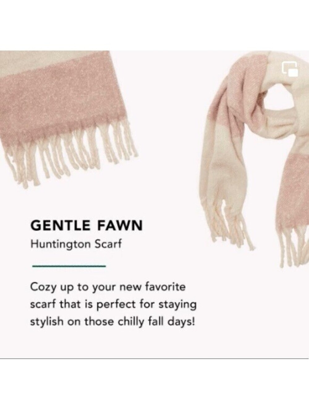Gentle Fawn Cozy Scarf 72" x 16"